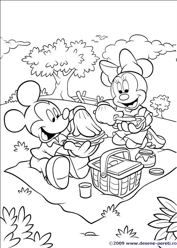 Minnie desene de colorat
